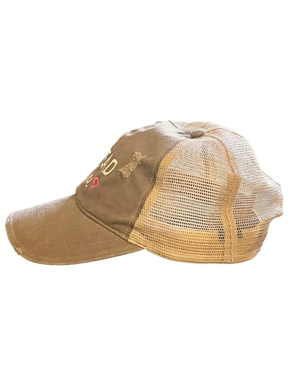 Spread Love Trucker Hat Distressed Mesh Snapback David & Young